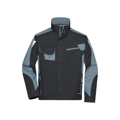 Workwear Jacke JN821, schwarz/carbon, Größe XL