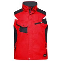Workwear Weste JN822, rot/schwarz, Größe S Bild 2