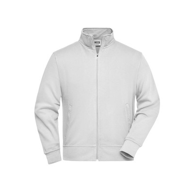Sweatjacke mit Stehkragen JN836, weiß, Größe XXL