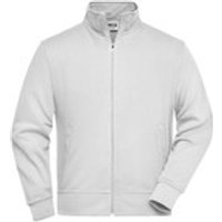 Sweatjacke mit Stehkragen JN836, weiß, Größe XL Bild 2