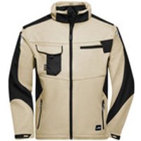 Workwear Softshell Jacke JN844, stein-grau/schwarz, Größe XXL Bild 2