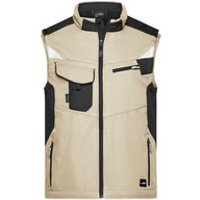 Workwear Softshell Weste JN845, stein-grau/schwarz, Größe 5XL Bild 2