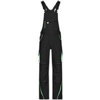 Workwear Latzhose JN848, schwarz/lime-grün, Größe 42 Bild 2