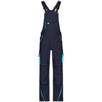 Workwear Latzhose JN848, navy-blau/türkis, Größe 54 Bild 2