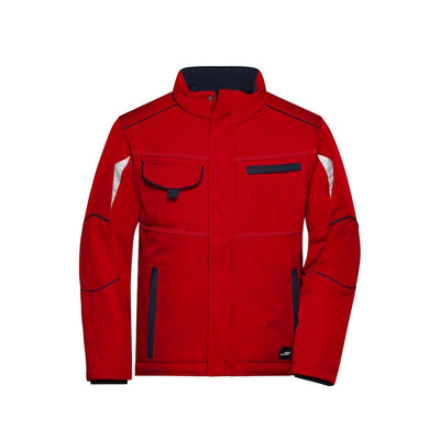 Winter Workwear Softshell Jacke JN853, rot/navy-blau, Größe 6XL