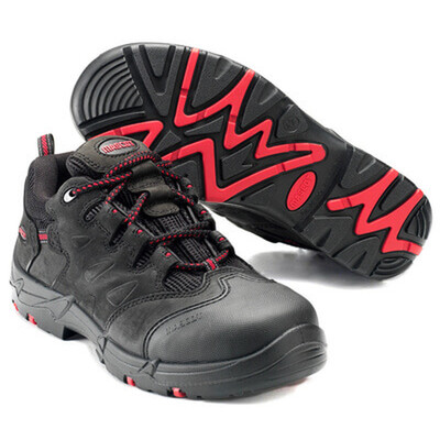 Sicherheitshalbschuh FOOTWEAR CLASSIC, Schwarz/Rot, Größe 1147