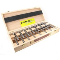 10-teiliger FAMAG SUPER-Forstnerbohrersatz Classic WS mit D=10,15,18,20,22,25,26,30,35,40mm im Holzkasten Bild 2