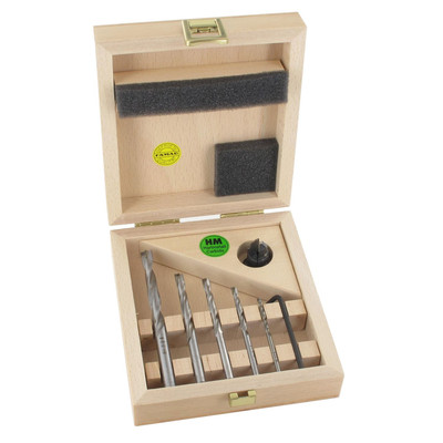 Vario-Set Aufstecksenker HM 90° + Holzspiralbohrer HM 1593 3,4,5,6,8mm
