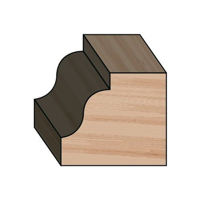 Profilfräser HM 25,4 x 16 x 54mm, Radius 4mm, Schaft 8mm 3113.825