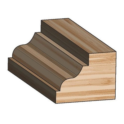 Profilfräser HM 34,9 x 13,5 x 52,4mm, Radius 4mm/4mm, Schaft 6mm 3122.834