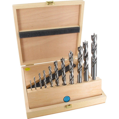 Holzspiralbohrersatz 11-teilig D=3,4,5,6,8,10,12,13,14,15,16mm im Holzkasten