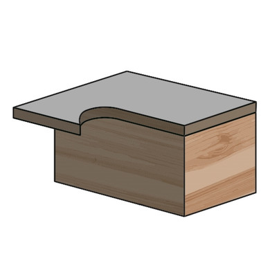 Bündigfräser HM 19,05 x 25,4 x 70mm, S=8mm