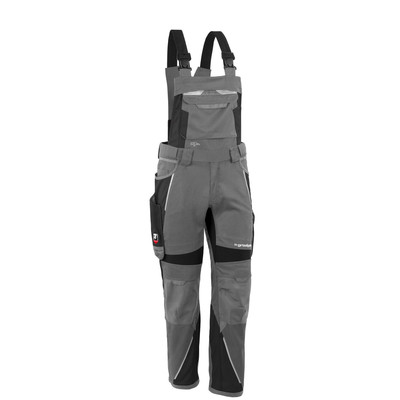 Latzhose "IRON" grau/schwarz, Gr. N72