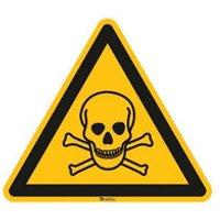 Warnschild "Warnung vor giftigen Stoffen", ISO 7010, Folie, selbstklebend, 200 mm, VE = 10 Stück Bild 2