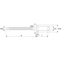Q-Standard Blindniet Edelstahl A2/A2 Senkkopf 3.0 X 10 Bild 2