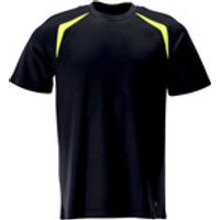 21582-327 T-Shirt, schwarzblau/hi-vis gelb, 3XL Bild 2