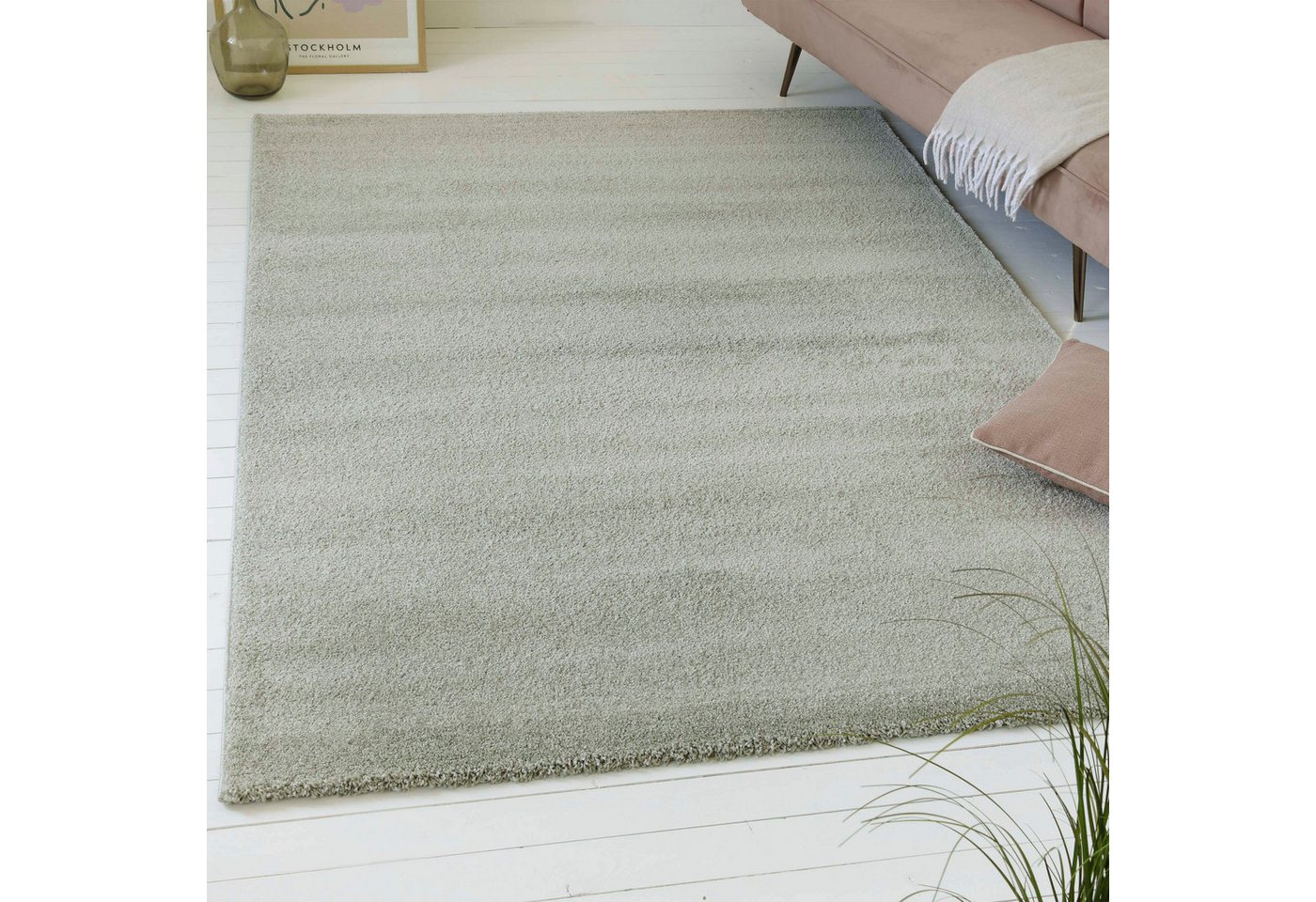 OTTO home Teppich Chanley, rechteckig, Höhe: 13 mm, moderner dichter weicher zeitloser Kurzflorteppich, Wohnzimmer Bild 3
