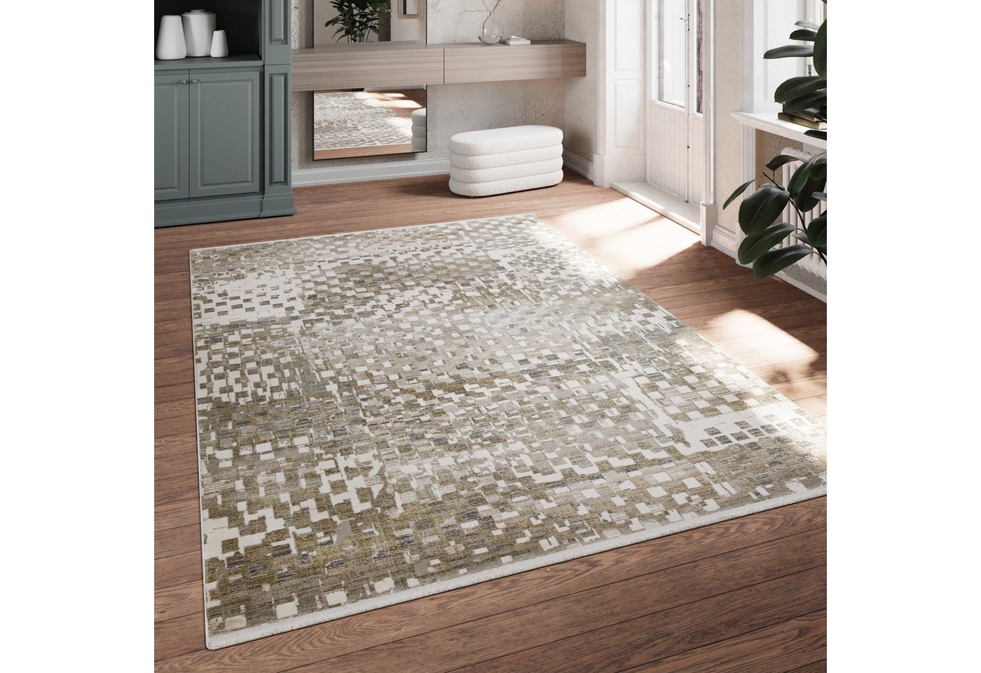 Esprit Teppich Jala, rechteckig, Höhe: 7 mm, Kurzflorteppich, edel, gewebt, modern, geometrisch, weich, Wohnzimmer