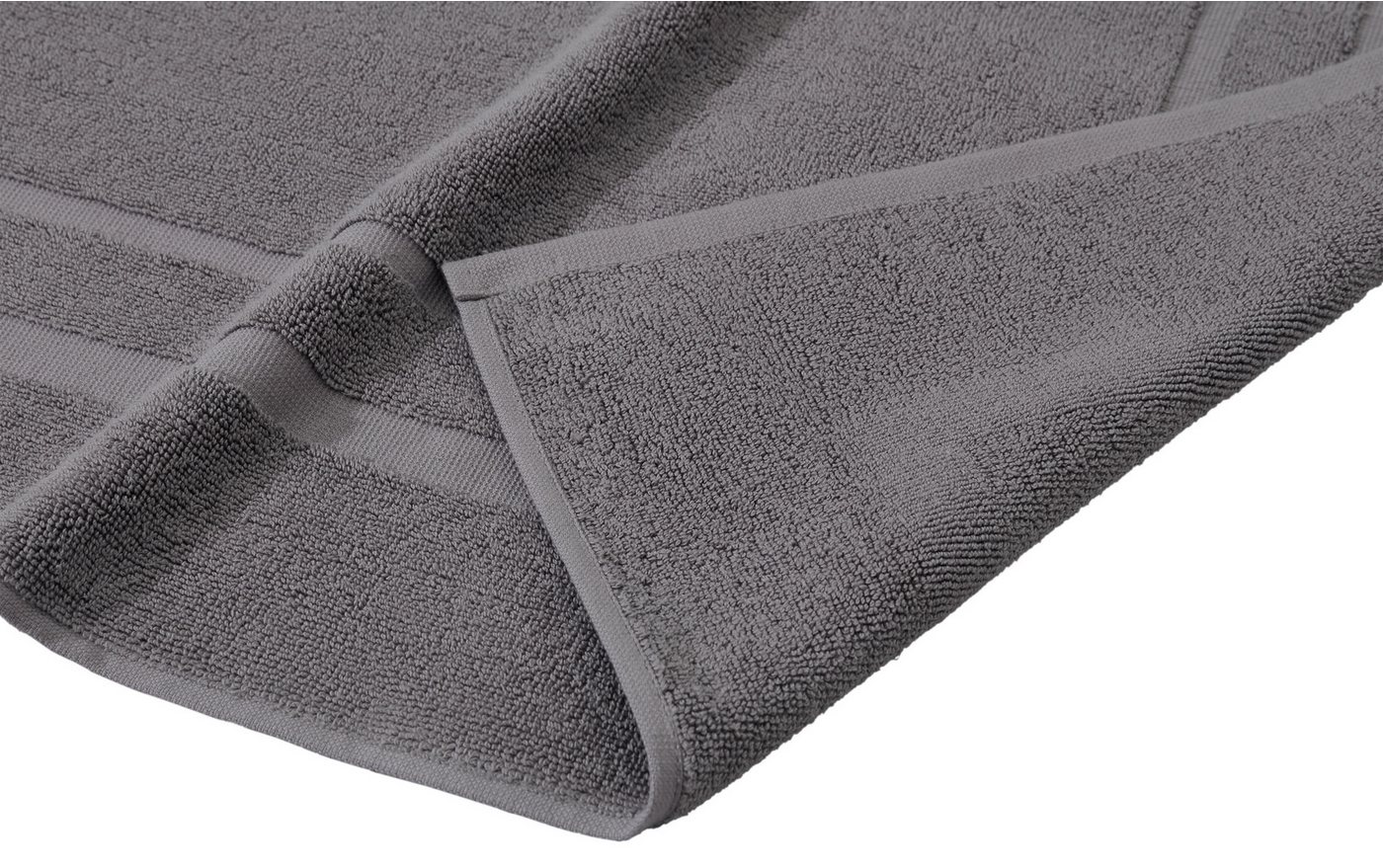 Bruno Banani Badematte Robby, 2 tlg. Hotelmatten-Set, 50x70cm, Duschvorleger, Höhe 5 mm, beidseitig nutzbar, fußbodenheizungsgeeignet, Baumwolle, rechteckig, Badvorleger, Badezimmer Teppich, einfarbig, 850 g/m², 100% Baumwolle Bild 5
