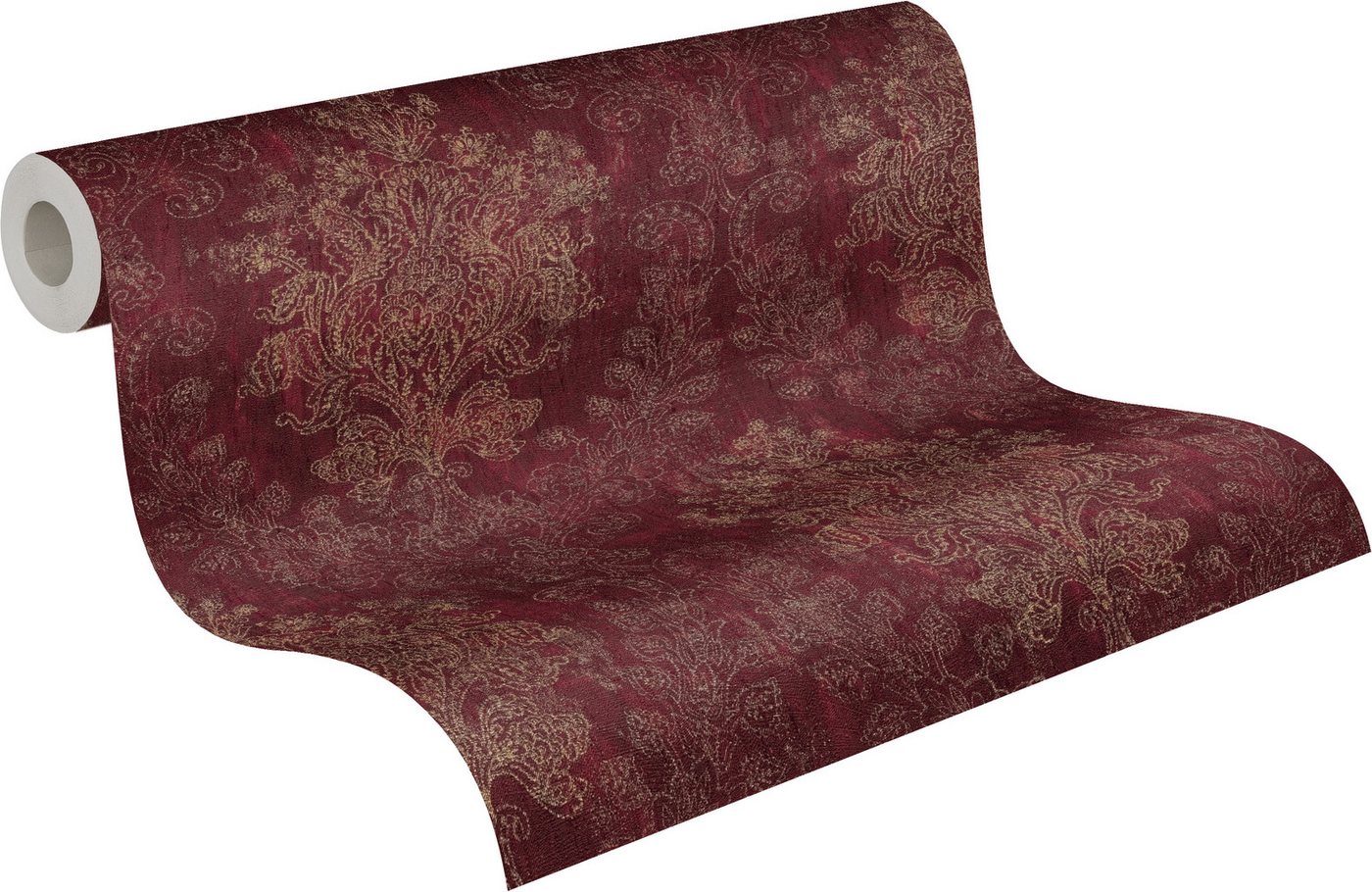 A.S. Création Vliestapete Trend Spectrum Baroque – Glänzendes Ornament Vliestapete, leicht strukturiert, Barock, ornamental, metallic, (1 St), Elegantes Barockornament mit glänzenden Metallic-Akzenten
