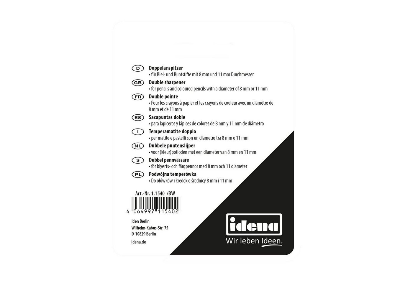 Idena Anspitzer Idena Doppelspitzdose Kompaktgröße Bild 4