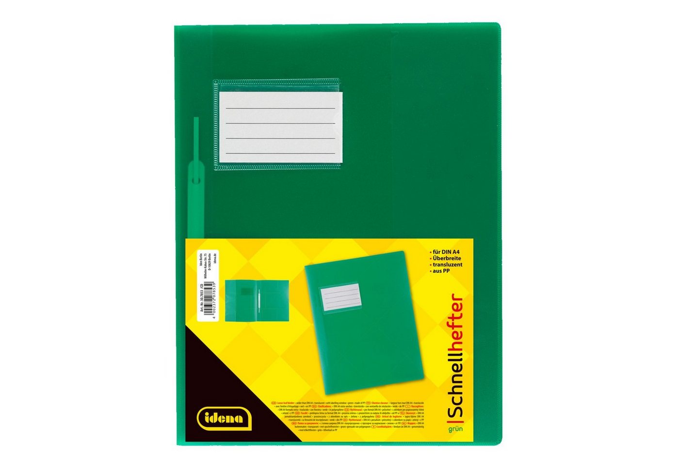Idena Hefter Idena 307853 - Schnellhefter für DIN A4, mit Überbreite, aus Polypropy Bild 2