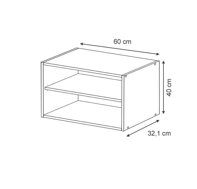 Vicco Hängeschrank Fame-Line, Weiß/Weiß, 60 cm (1-St)