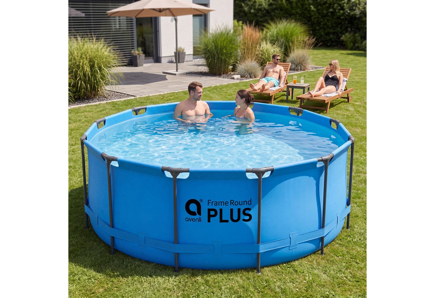 Avenli Framepool Frame Plus Pool 366x122 cm, Aufstellpool (Stahlrahmenpool, ohne Zubehör), Auch als Ersatzpool geeignet