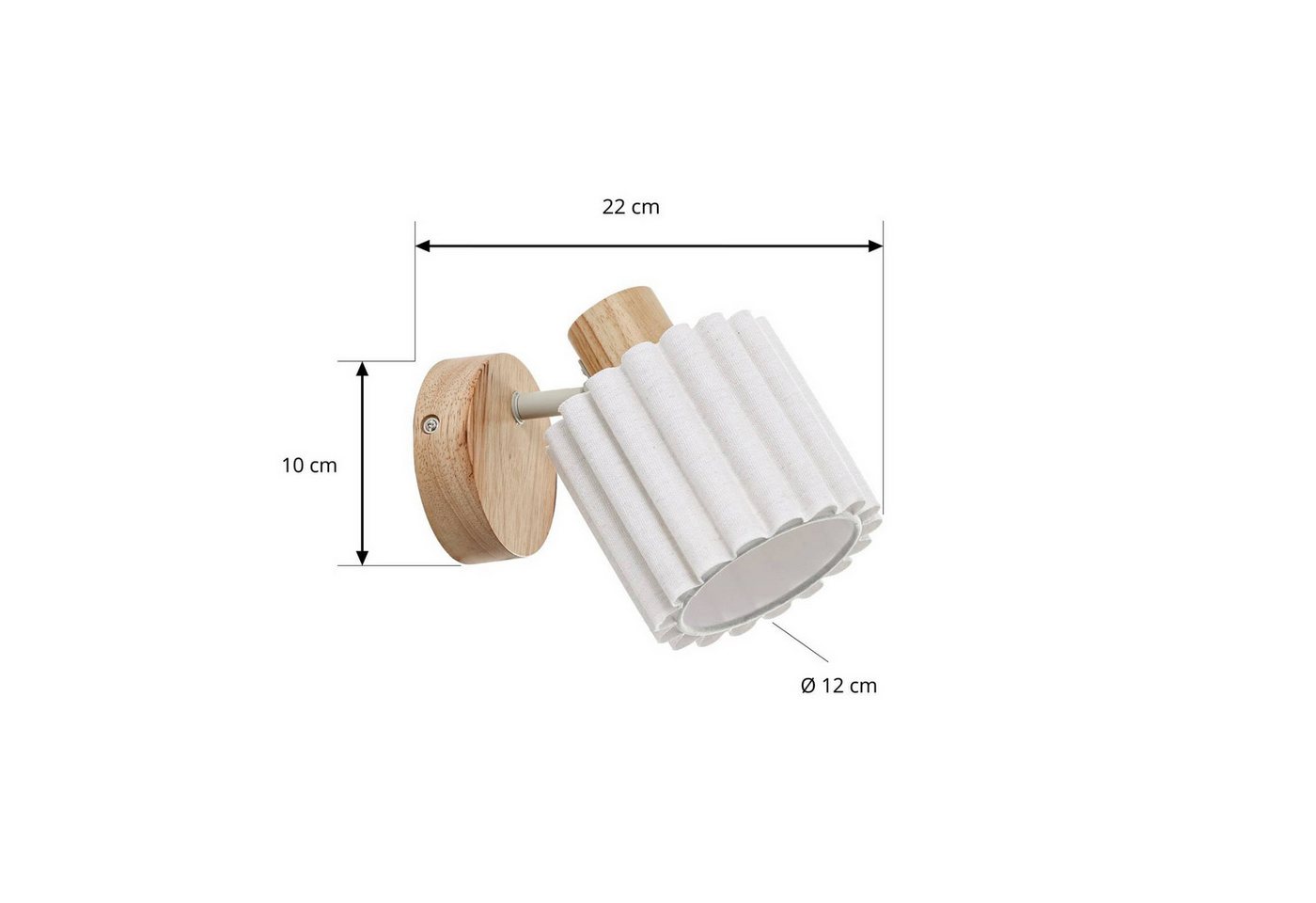 Lindby Wandstrahler Shiloh, Holz IP20, 1 x 10 W LED