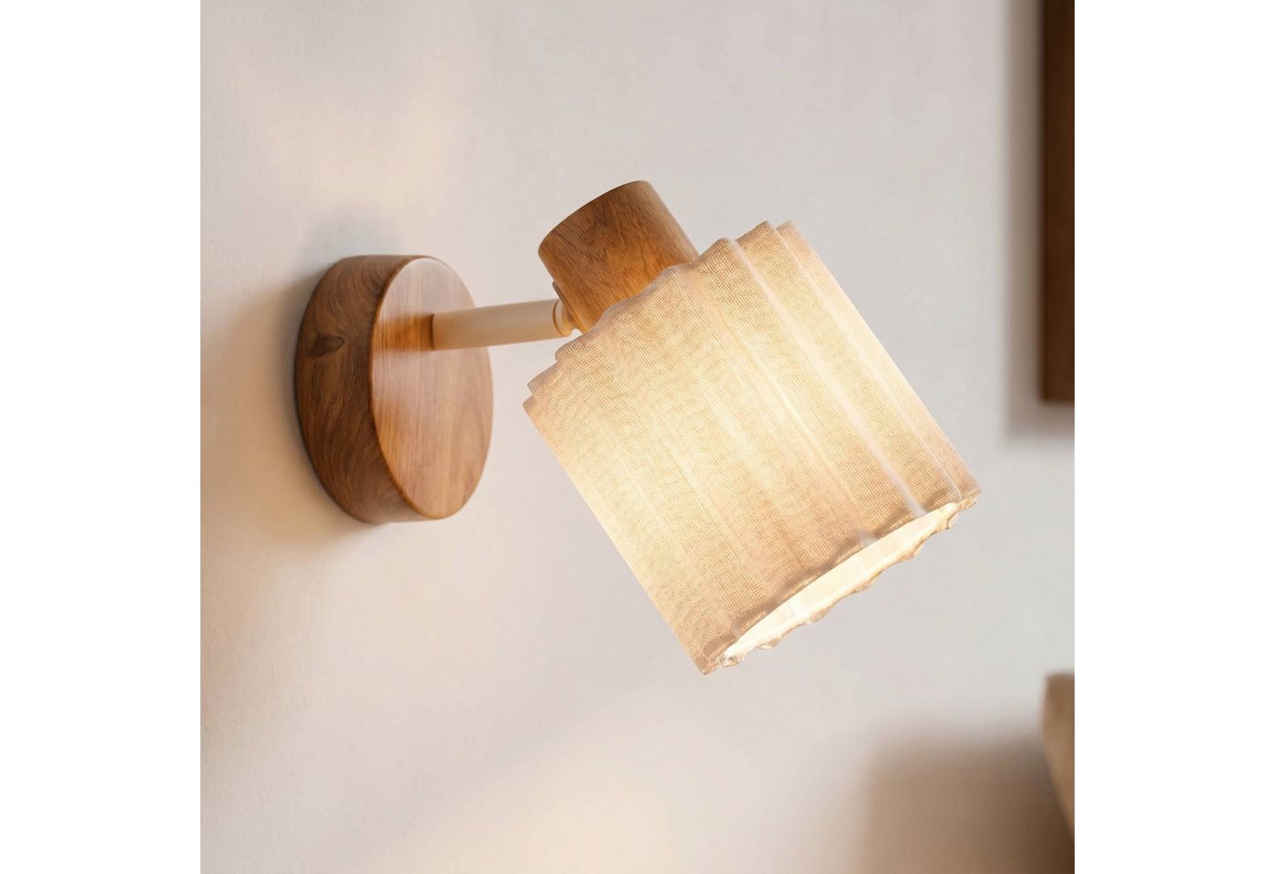 Lindby Wandstrahler Shiloh, Holz IP20, 1 x 10 W LED Bild 2
