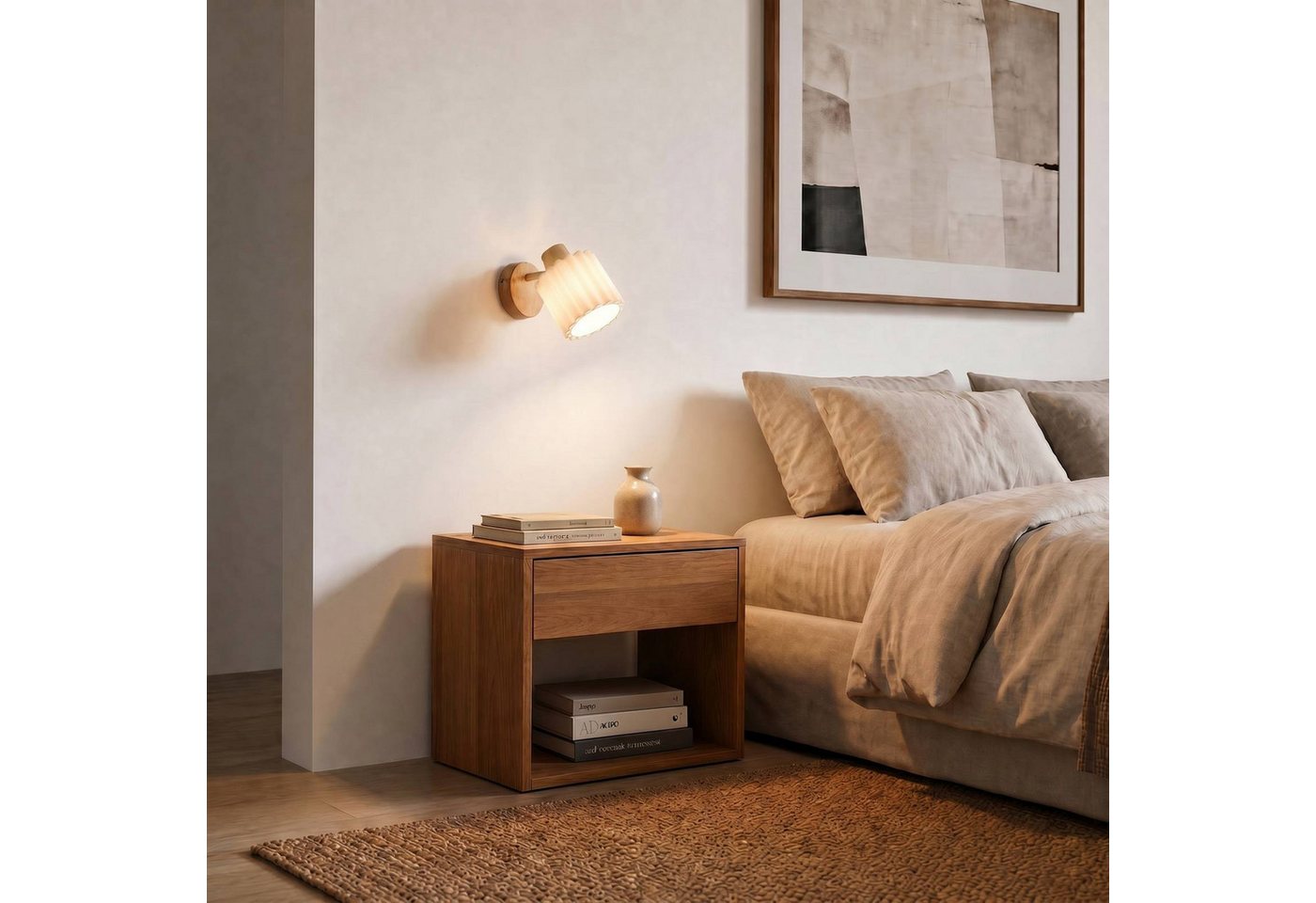 Lindby Wandstrahler Shiloh, Holz IP20, 1 x 10 W LED Bild 4