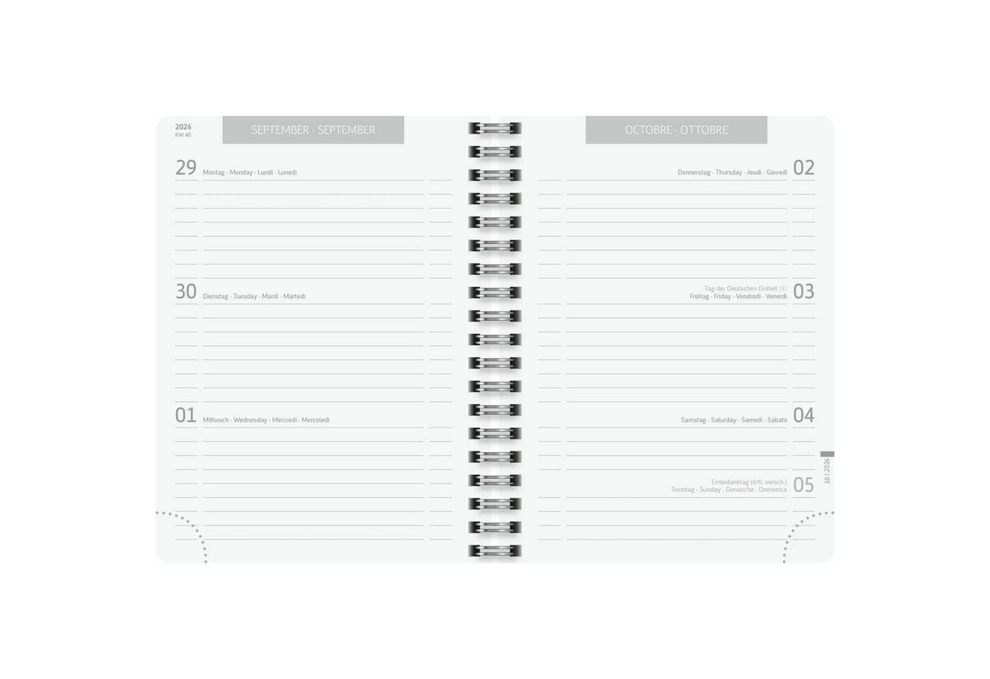 Baier & Schneider Schülerkalender Schülerkalender 2026/2027 "Misty Sunset", A6, Kunststoff