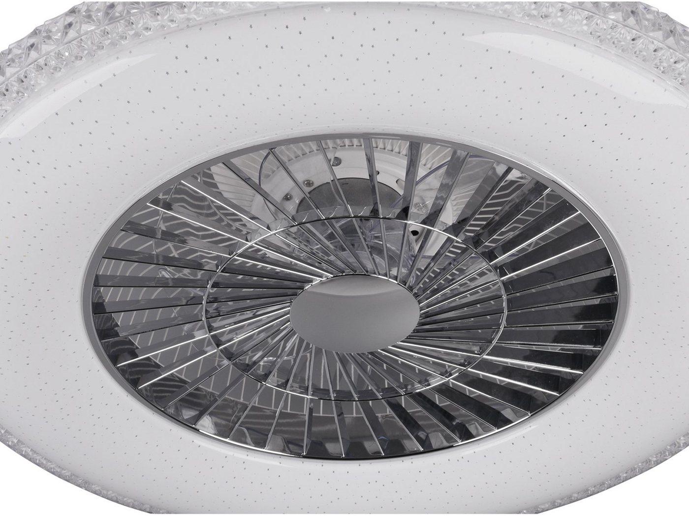 Reality Leuchten LED Deckenleuchte, Dimmfunktion, Nachtlichtfunktion, LED fest integriert, Lichtfarbe einstellbar, Decken-ventilator-en mit Licht, Deckenlüfter Sternenhimmel, Ø60cm Bild 2