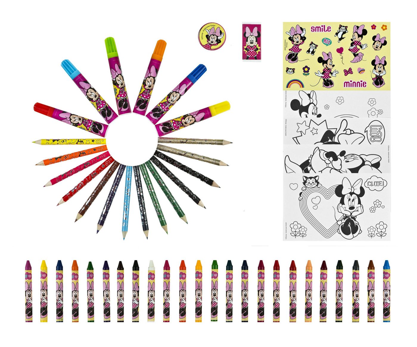 Disney Minnie Mouse Farbkasten Malset Farbset Zeichnungsbox - Das perfekte Kreativpaket für Kinder Bild 4