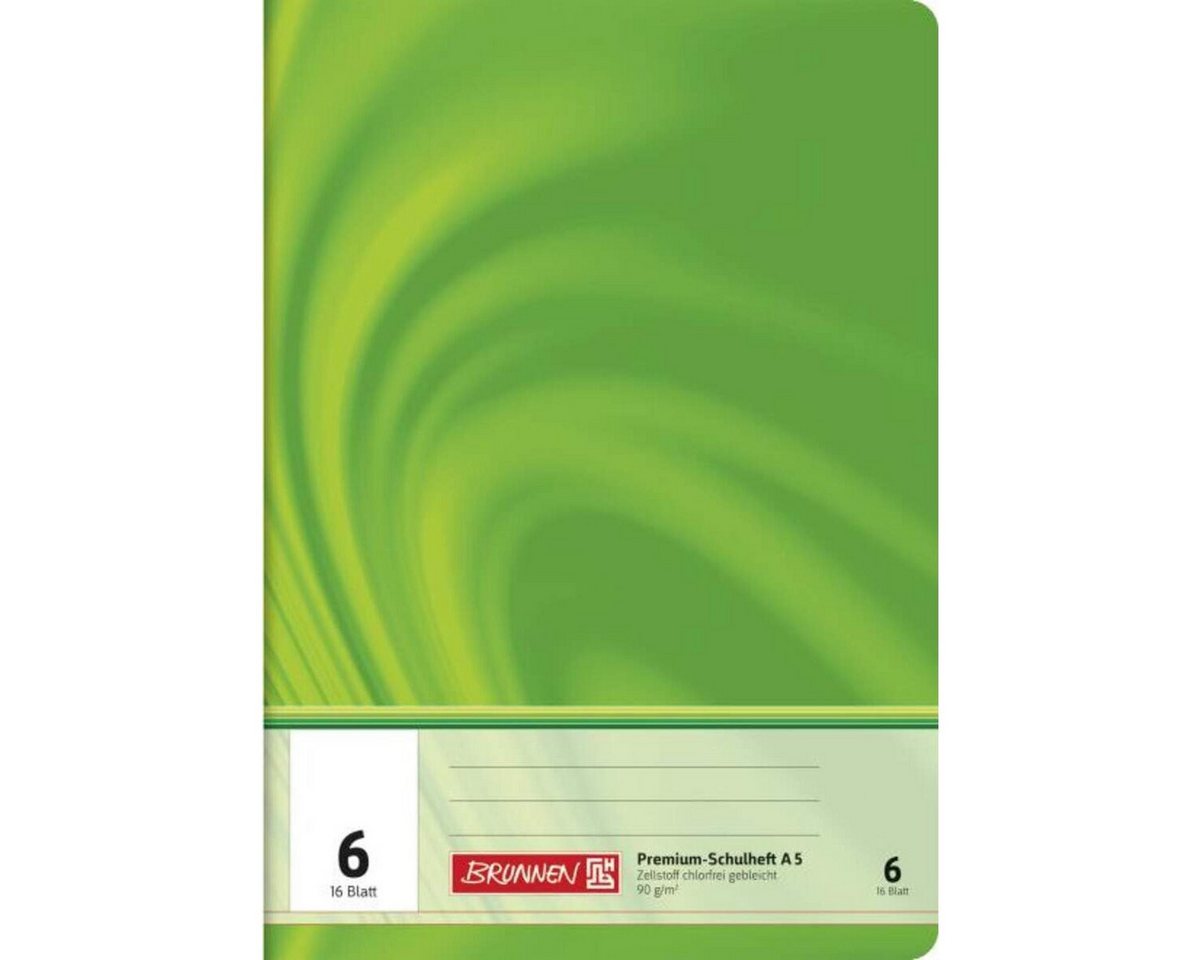 BRUNNEN Schulheft BRUNNEN Schulheft A5 Lineatur 6 unliniert, 16 Blatt – Vivendi