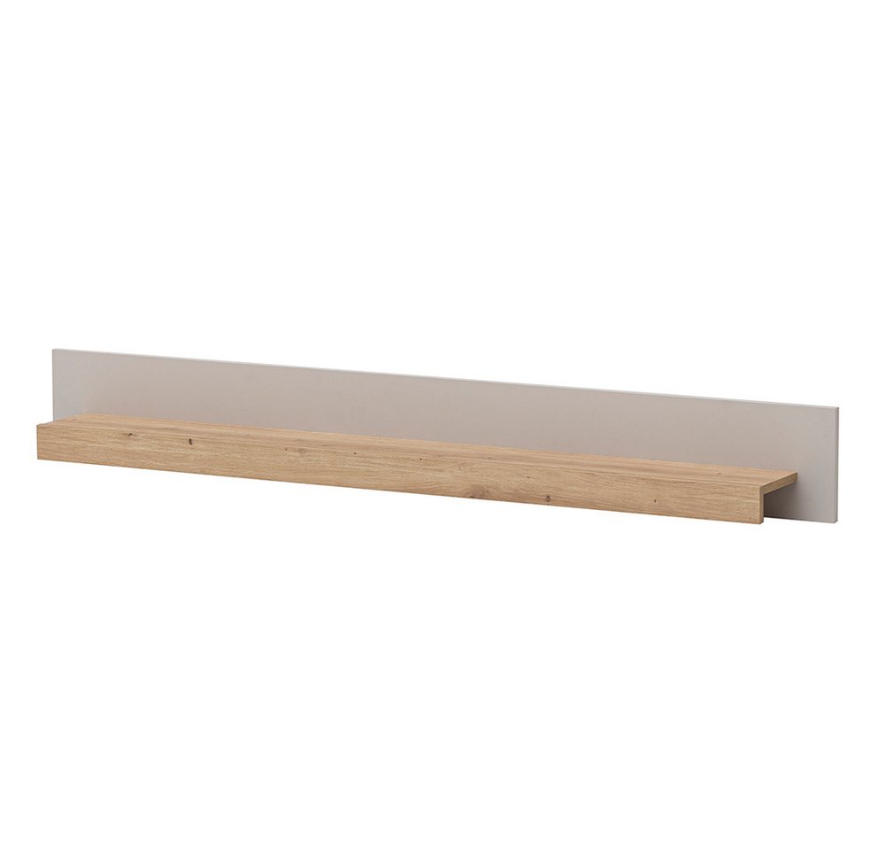 Lomadox Wandregal SITTEN-61, 189 cm, Eiche mit Kaschmir Beige, Ablagefläche für Deko Bild 4