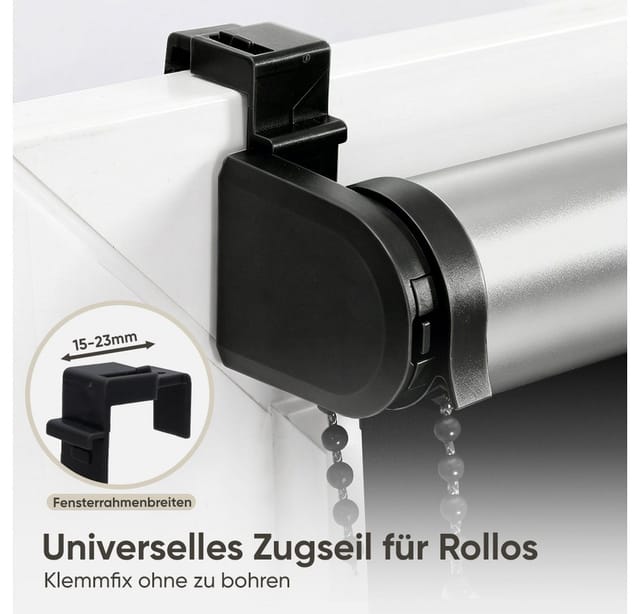 Rollo Seitenzugrollo Verdunkelungsrollo ohne Bohren verdunkelnd Rollo, Sekey, Klemmfix, Klemmfix, Seitenzugrollo, Silberbeschichtung, Stoffbreite=Bestellbreite-4cm