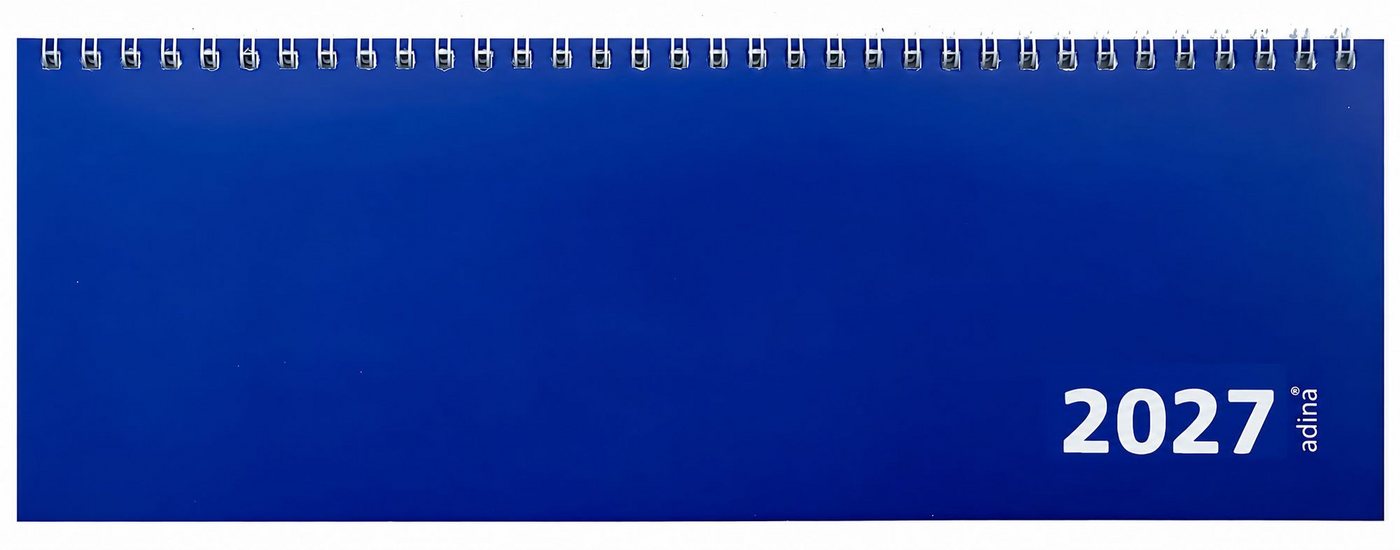 ADINA Tischkalender 2027 ADINA Großer Tischquerkalender XXL 42x13cm dunkelblau Bild 3
