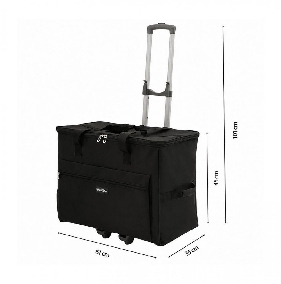 Hobby Gift Nähmaschinen-Trolley - mit Teleskopstange stabilen Profil-Rollen Standfüße, ohne Inhalt