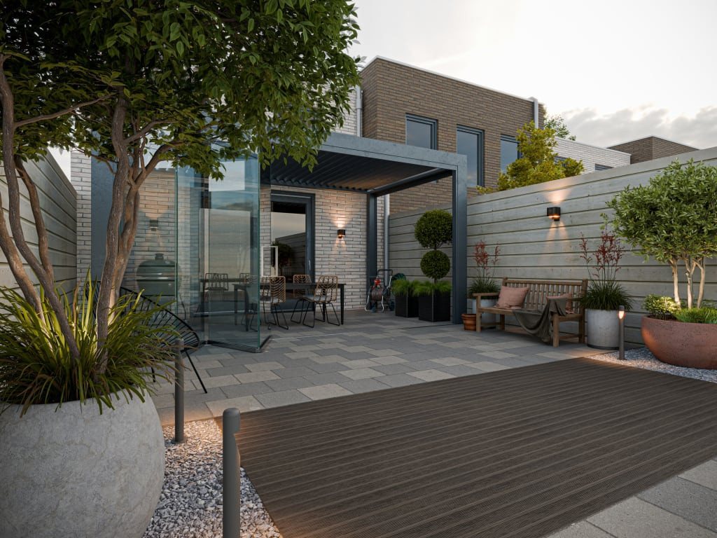 Belladoor Terrassendielen Belladoor WPC Terrassendiele BPC Anthrazit wetterfest, BxL: je 14.3x400 cm, 20 mm Stärke