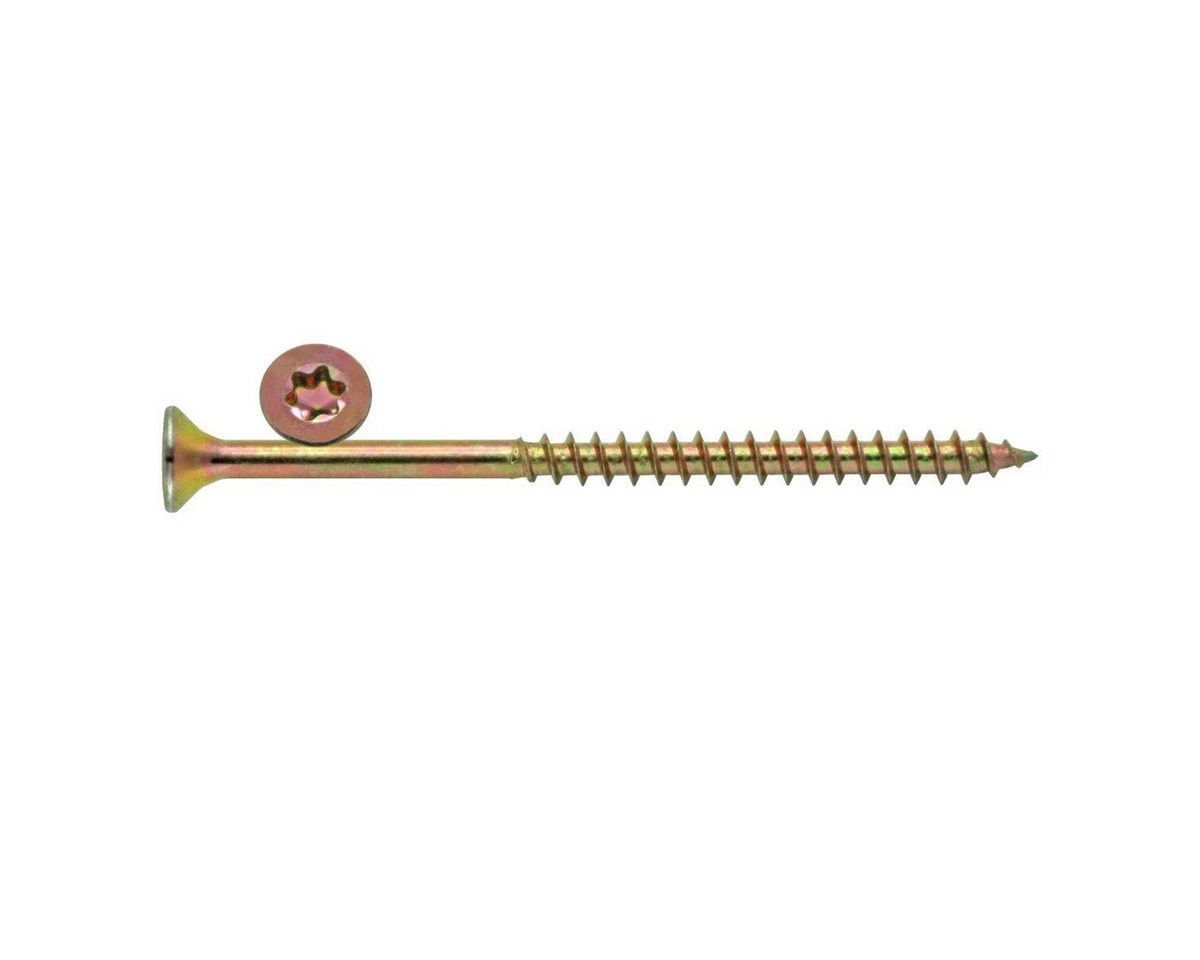 ARLI Spanplattenschraube 100x Spanplattenschraube 4,5 x 45 mm Torx Senkkopf Teilgewinde, (Set, 100 St., Spanplattenschrauben), Antrieb: TX 25