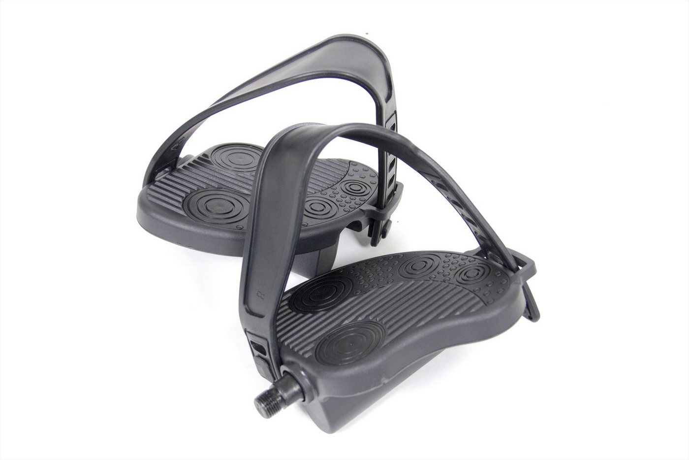 VirtuFit Fahrradpedale VirtuFit Heimtrainer Pedale 12 mm mit Fußriemen, rutschfest Bild 5