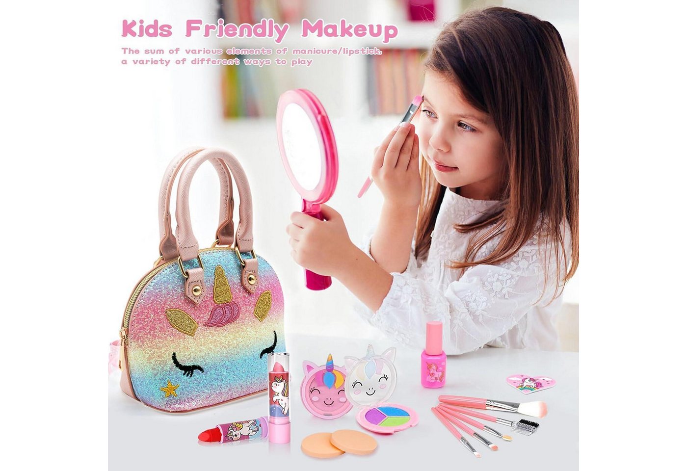 LuxusKollektion Theaterschminke Kinderschminke Set Schminkkoffer Mädchen Geschenk Makeup-unicorn toys Bild 3