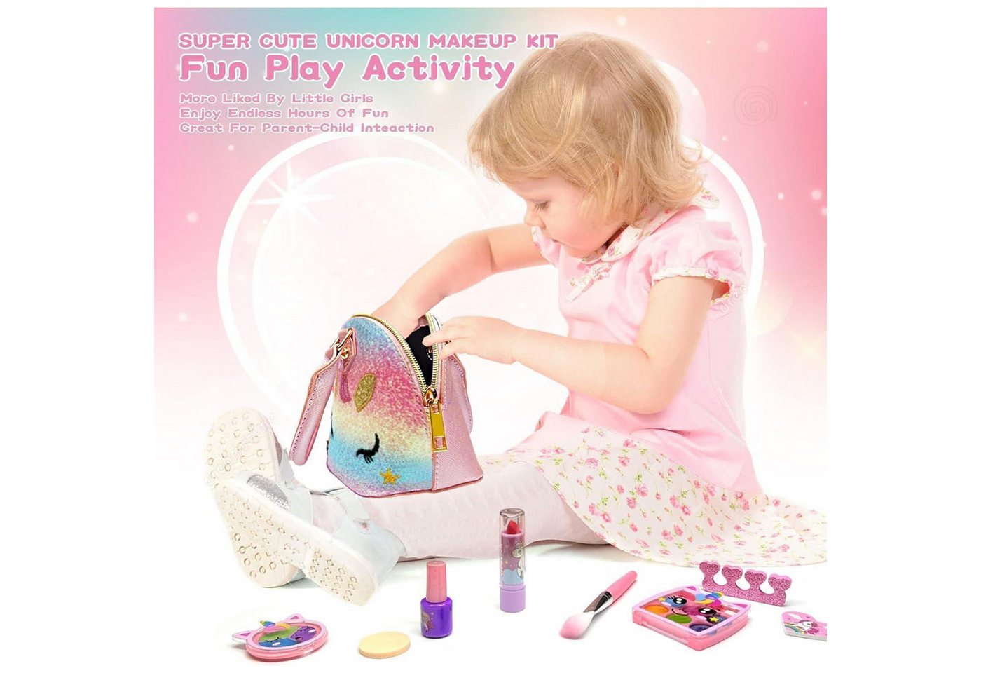 LuxusKollektion Theaterschminke Kinderschminke Set Schminkkoffer Mädchen Geschenk Makeup-unicorn toys Bild 4
