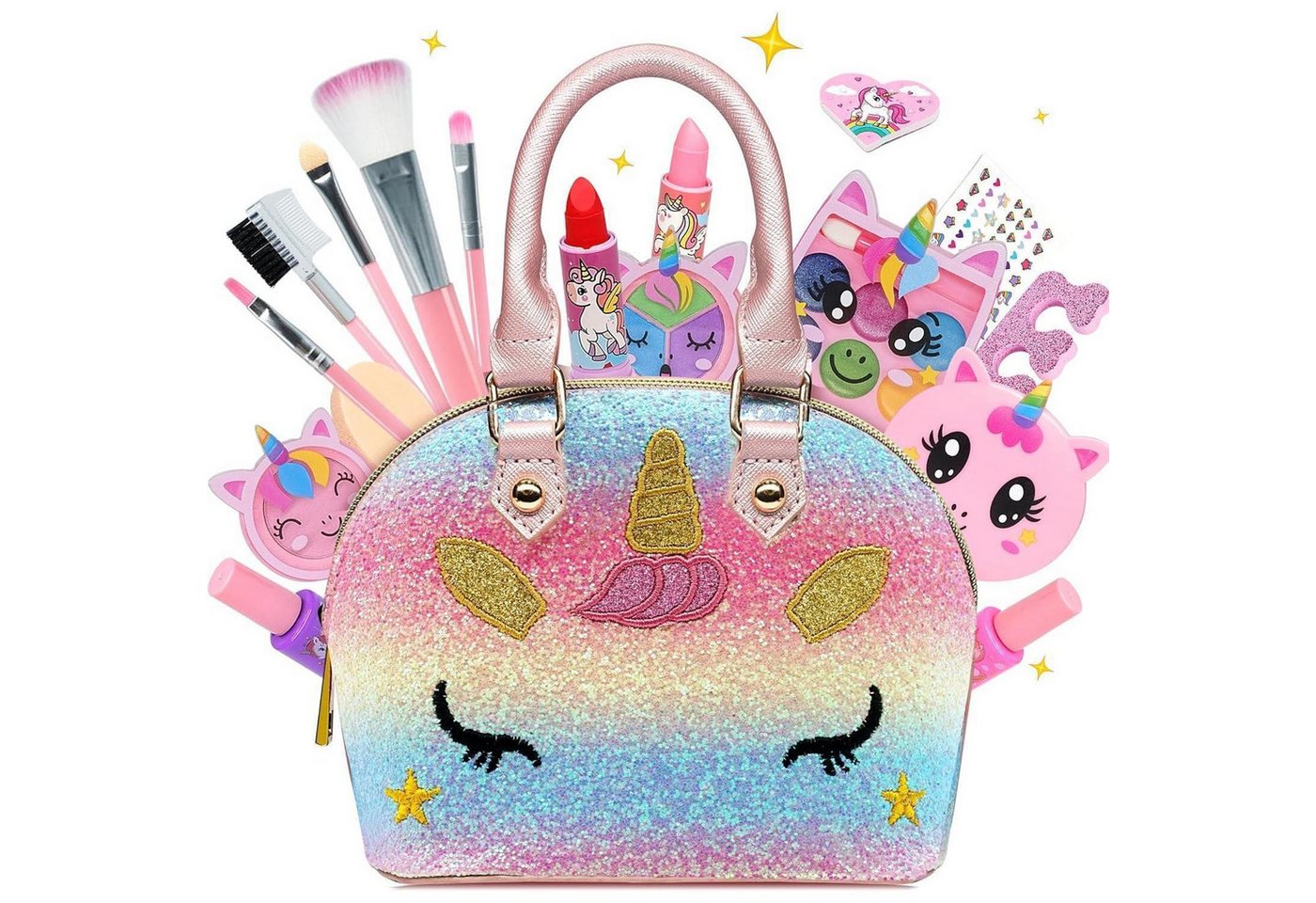 LuxusKollektion Theaterschminke Kinderschminke Set Schminkkoffer Mädchen Geschenk Makeup-unicorn toys Bild 5