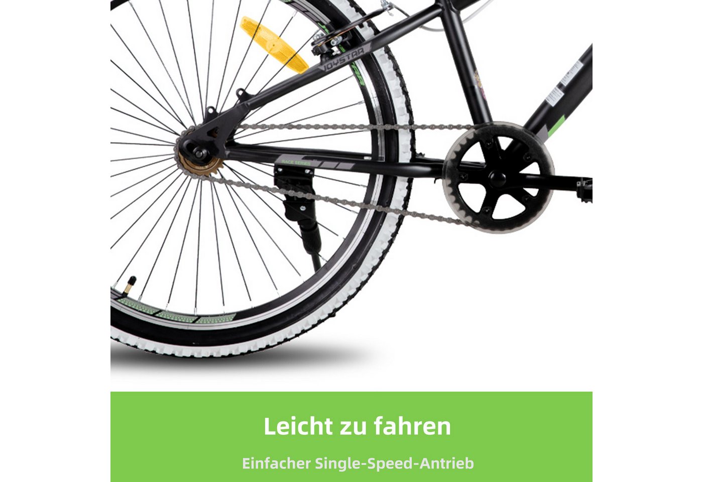 JOYSTAR Kinderfahrrad 20 Zoll fahrrad für Jungen Mädchen Alter von 5-16 Jahren Mountainbike, Hardtail Mountainbike für Kinder mit 1-Gang, Doppel-V-Bremse