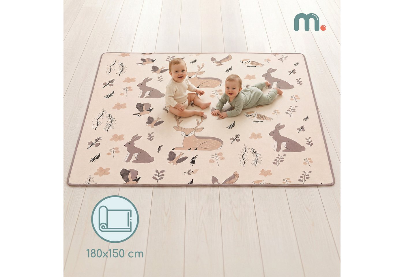 Mamabrum Spielmatte Mamabrum Spielmatte 180x150 cm XPE 1,5 cm Wald & Straßen Bild 4