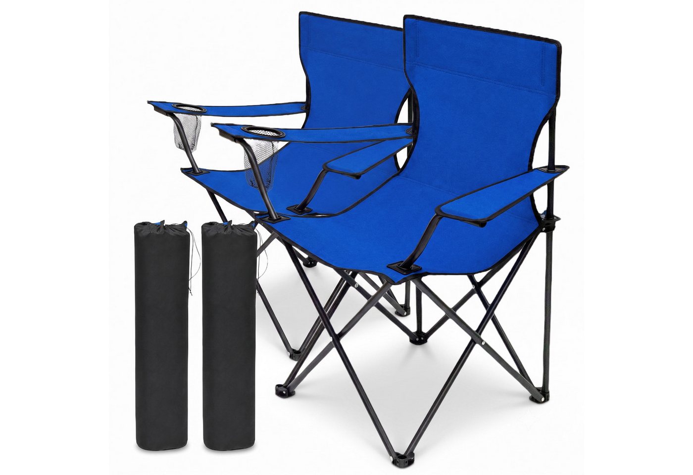 Cozyvibe Campingstuhl Campingstuhl faltbar Klappstuhl Camping Stuhl stabil leicht XXL Robust (Spar-Set, 2 St), 2er Set Campingstühle Anglerstuhl Faltstuhl Set für Angeln & Strand Bild 5