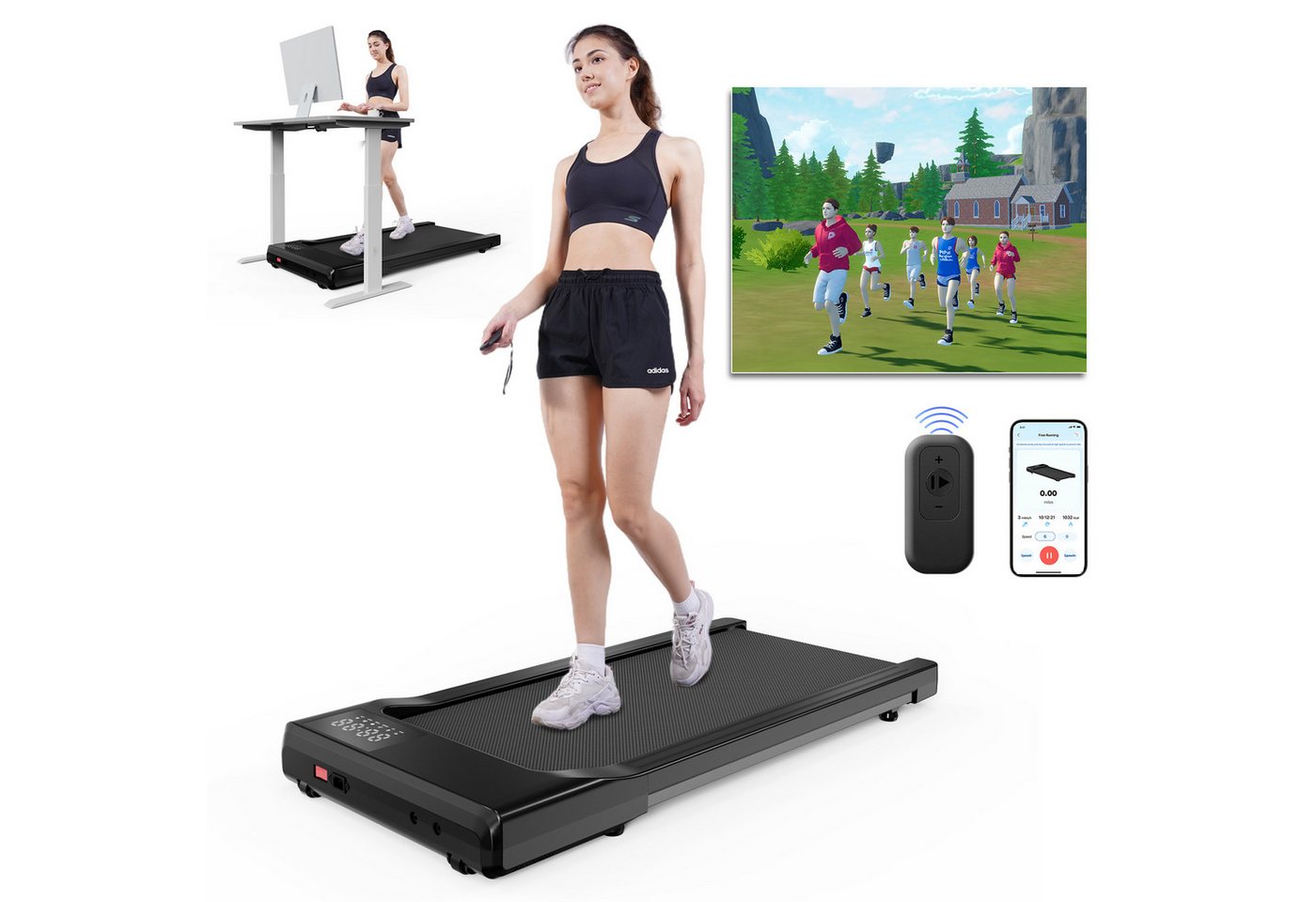 DEERRUN Laufband Deerrun Laufband für Zuhause mit Trainingsmodus max 159 KG Bild 3