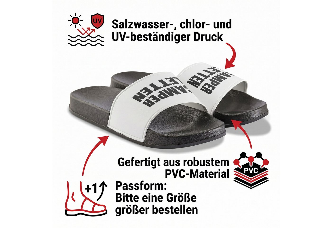 22Feels Geschenk Camping Camper Wohnmobil Badelatschen Spruch Frauen Männer Badepantolette IN DEUTSCHLAND BEDRUCKT Bild 3